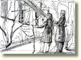 Goethe und Eckermann beim Bogenschießen