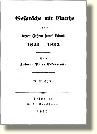 Eckermann, Gespräche mit Goethe