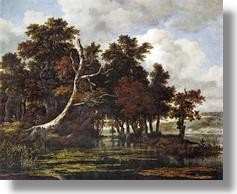Jacob van Ruisdael, Eichen und Seerosen
